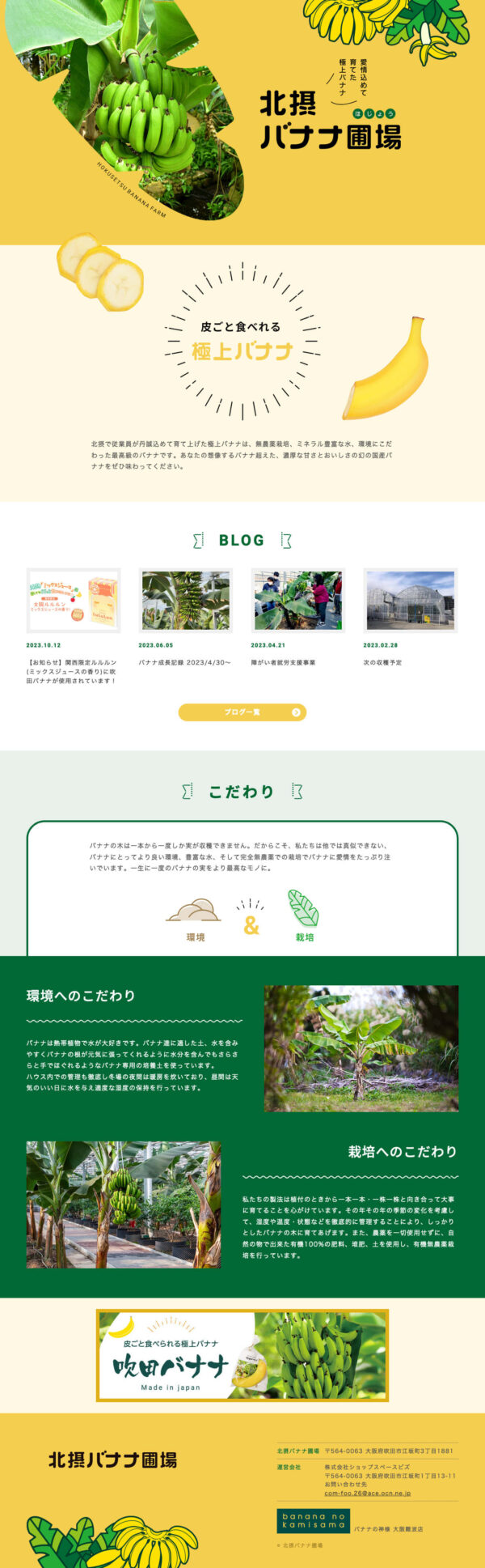 北摂バナナ圃場様